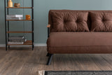 2-seater sofa bed Sando light brown