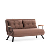 2-seater sofa bed Sando light brown