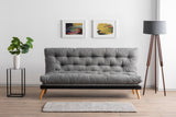 3-seater sofa bed Saki light gray