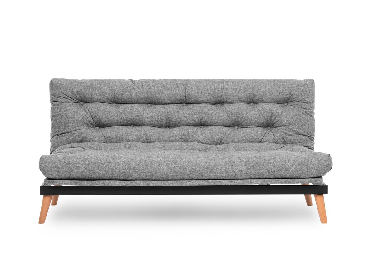 3-seater sofa bed Saki light gray