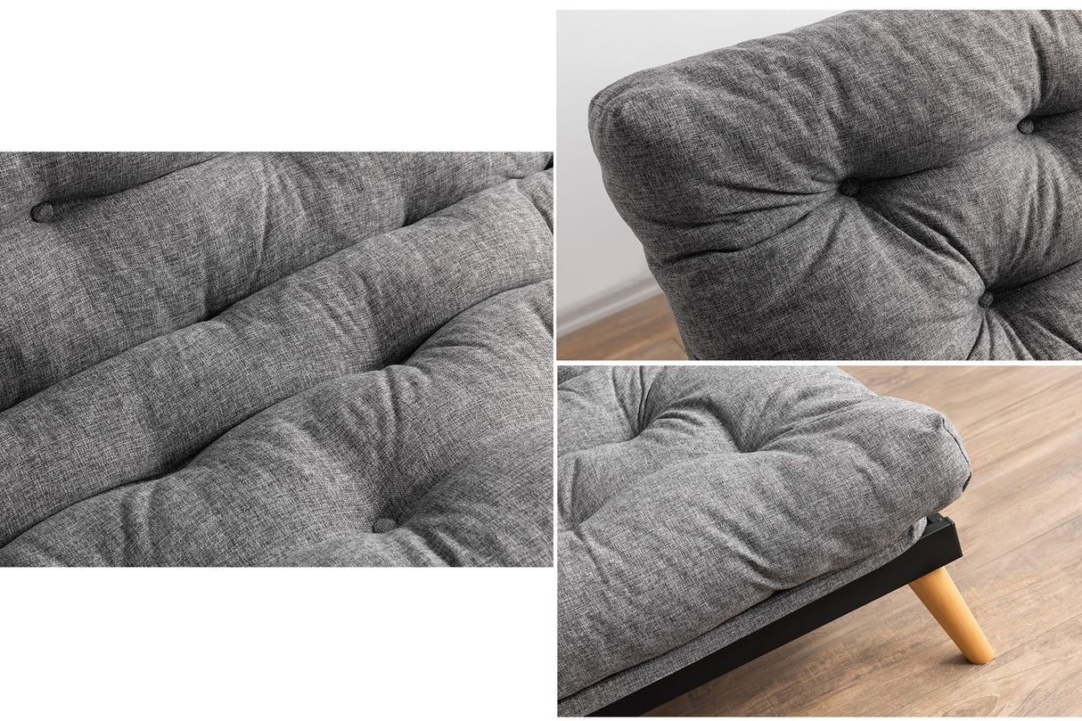 3-seater sofa bed Saki light gray