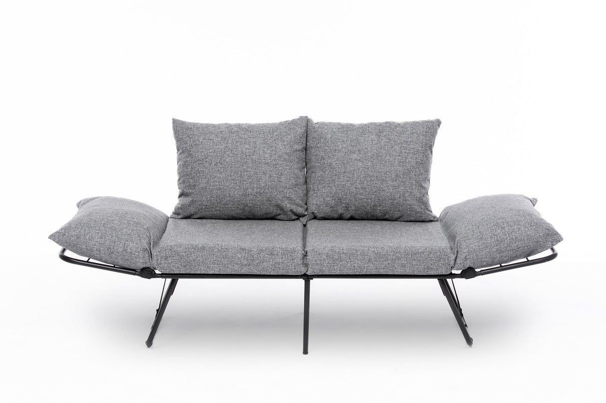 2-seater sofa bed Viper light gray