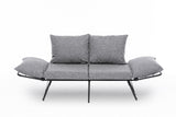 2-seater sofa bed Viper light gray