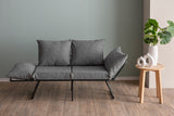 2-seater sofa bed Viper light gray