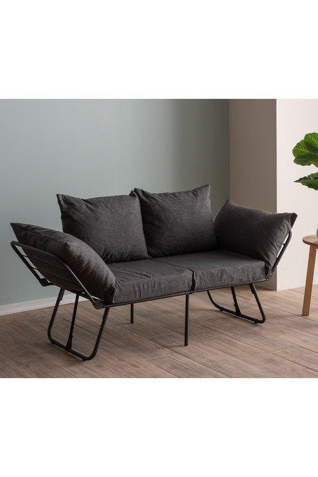 2-seater sofa bed viper dark gray