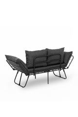 2-seater sofa bed viper dark gray