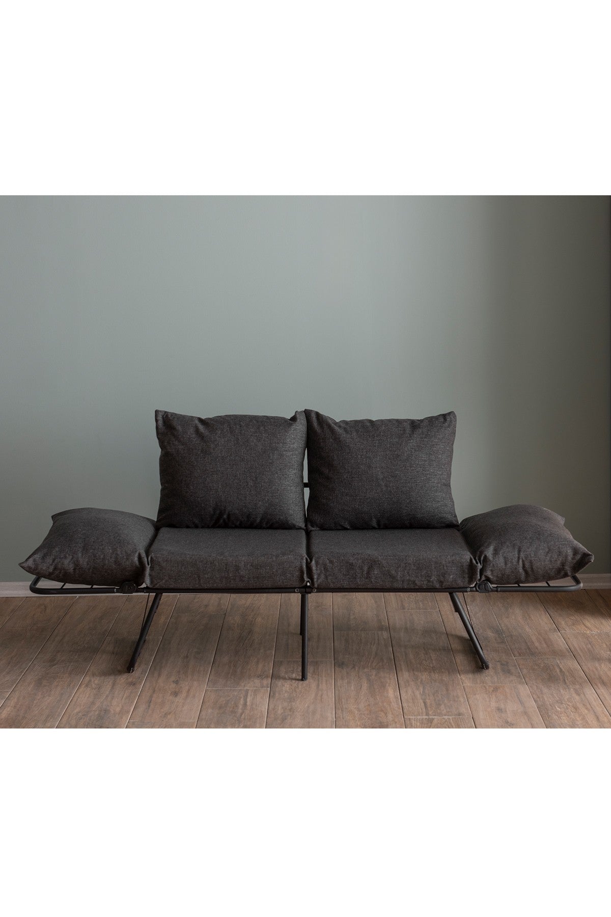 2-seater sofa bed viper dark gray