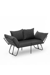 2-seater sofa bed viper dark gray