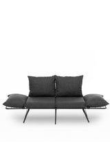 2-seater sofa bed viper dark gray