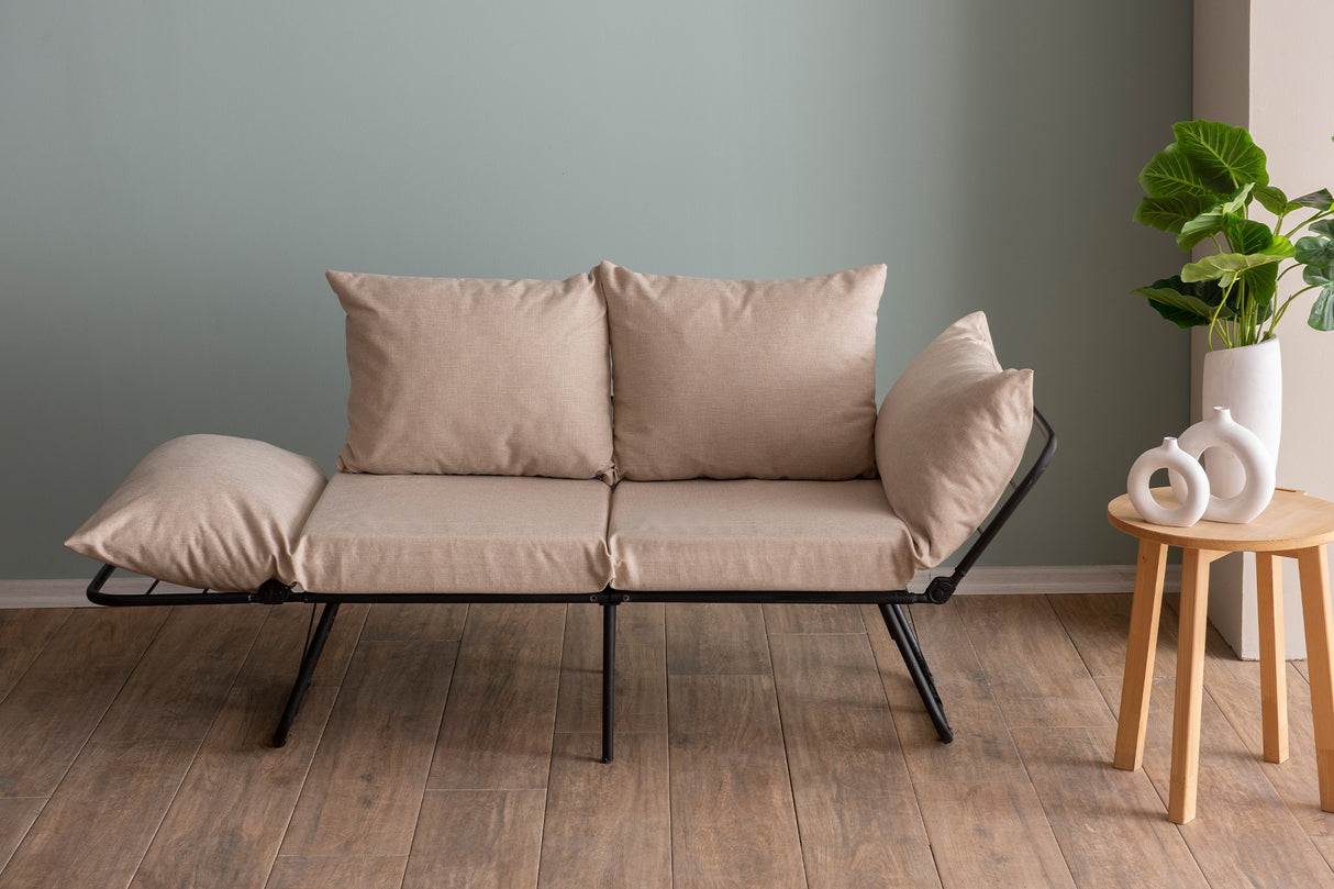 2-seater sofa bed Viper cream