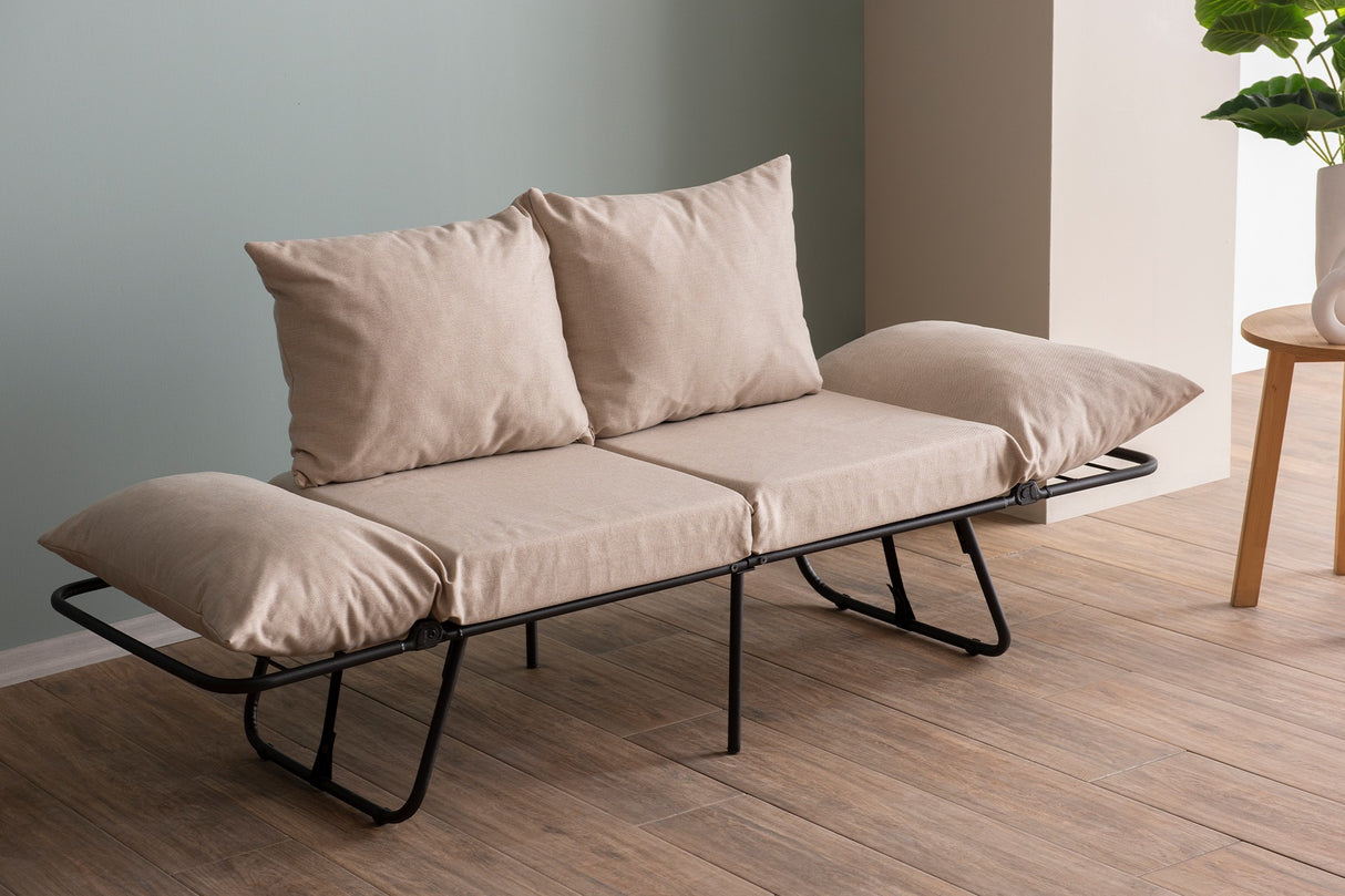 2-seater sofa bed Viper cream