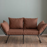 2-seater sofa bed viper light brown