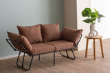 2-seater sofa bed viper light brown