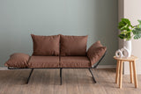 2-seater sofa bed viper light brown