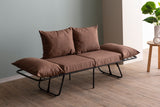 2-seater sofa bed viper light brown