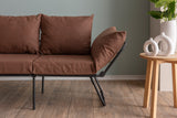 2-seater sofa bed viper light brown