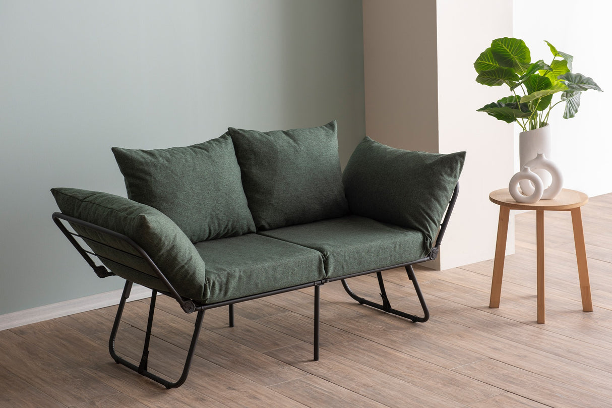 2-seater sofa bed viper green