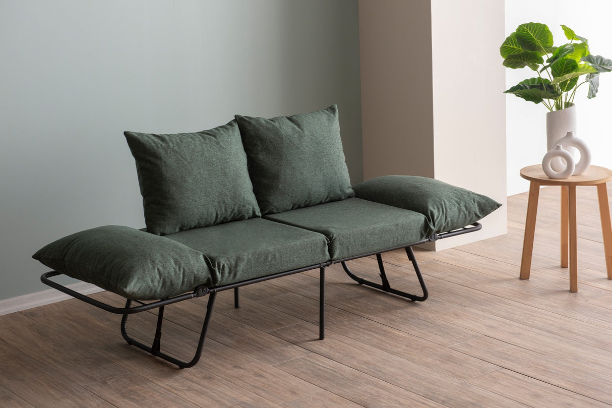 2-seater sofa bed viper green