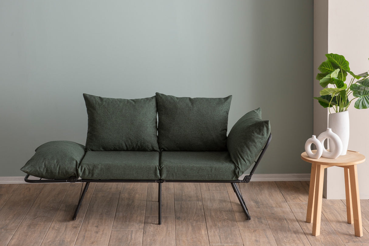 2-seater sofa bed viper green