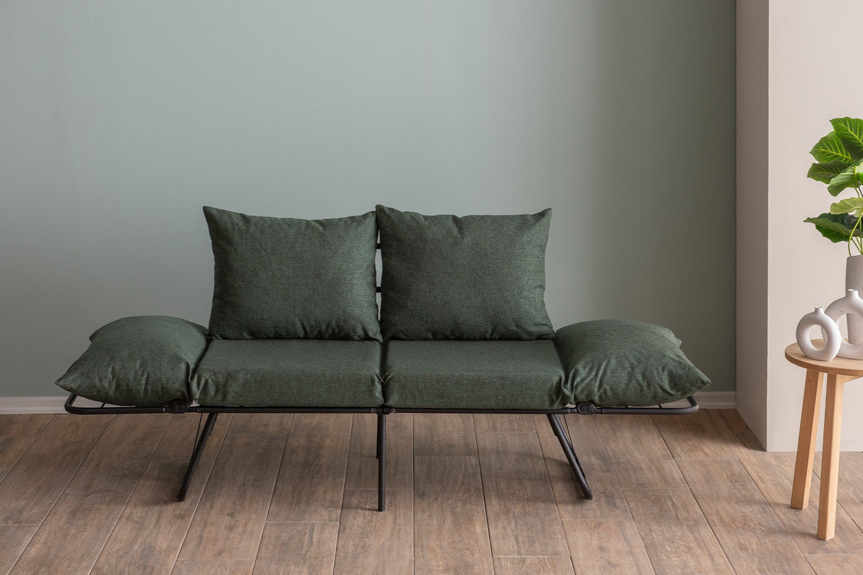 2-seater sofa bed viper green