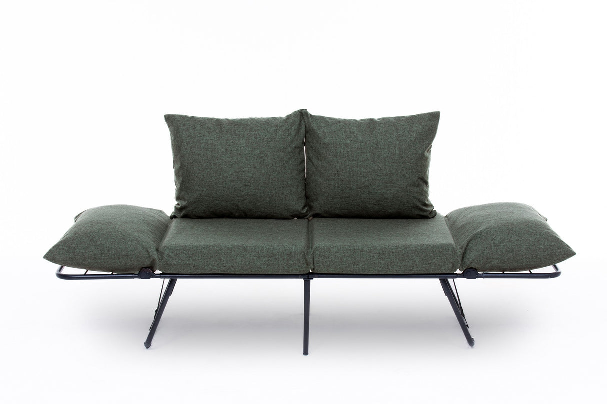 2-seater sofa bed viper green