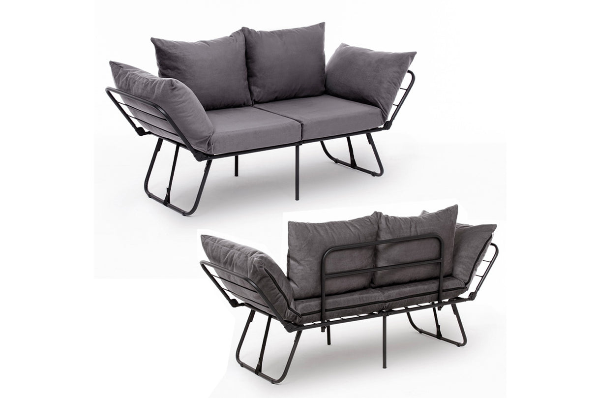 2-seater sofa bed viper gray