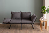 2-seater sofa bed viper gray