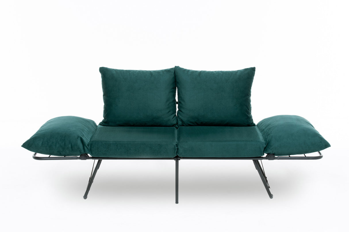 2-seater sofa bed Viper Petrol Green