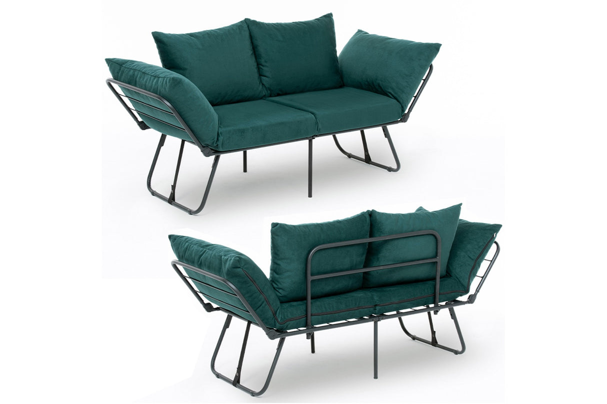 2-seater sofa bed Viper Petrol Green