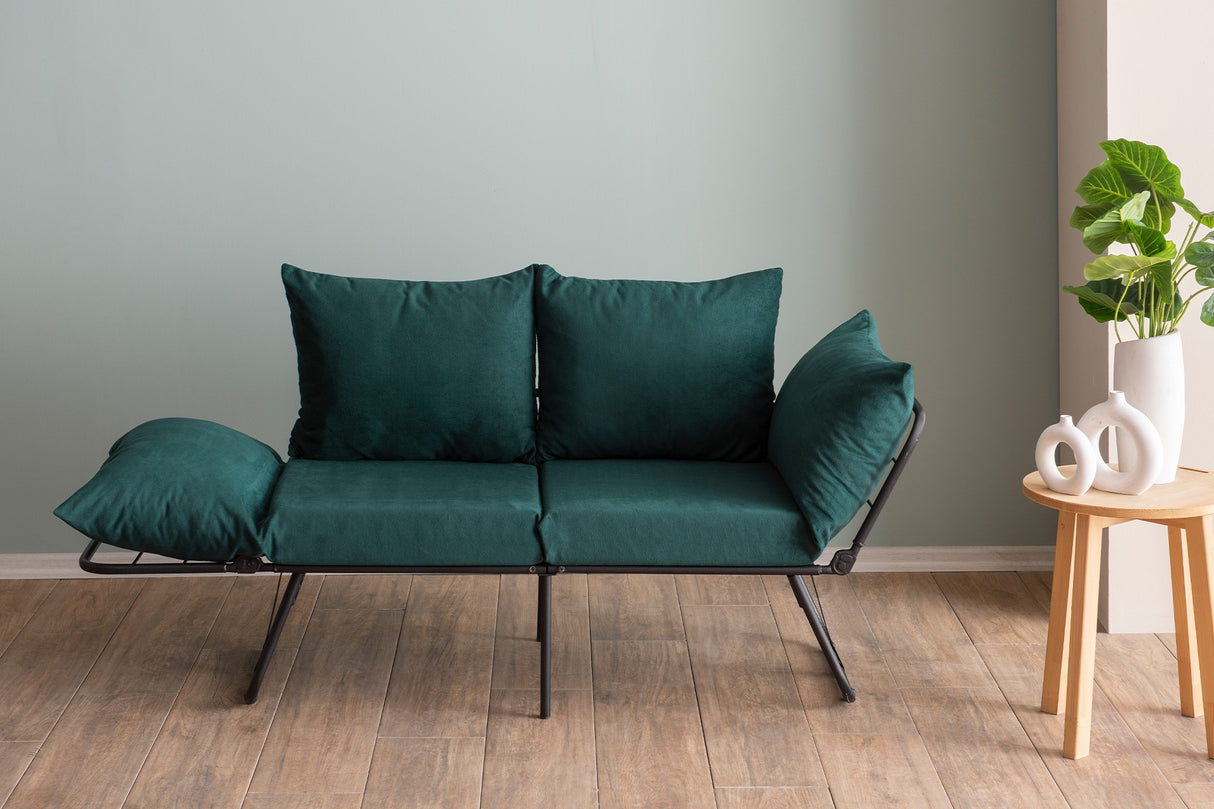 2-seater sofa bed Viper Petrol Green