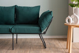 2-seater sofa bed Viper Petrol Green