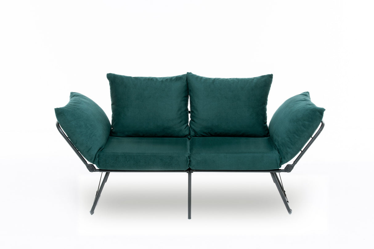 2-seater sofa bed Viper Petrol Green