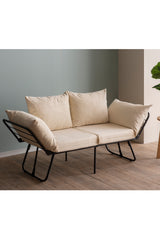 2-seater sofa bed Viper light cream