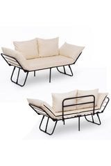 2-seater sofa bed Viper light cream