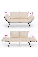 2-seater sofa bed Viper light cream