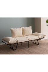 2-seater sofa bed Viper light cream