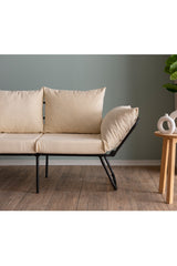 2-seater sofa bed Viper light cream