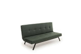 3-Seater Sofa Bed Zoly Green Fabric - 180 cm - Without Armrests - Button-Tufted 