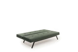 3-Seater Sofa Bed Zoly Green Fabric - 180 cm - Without Armrests - Button-Tufted 