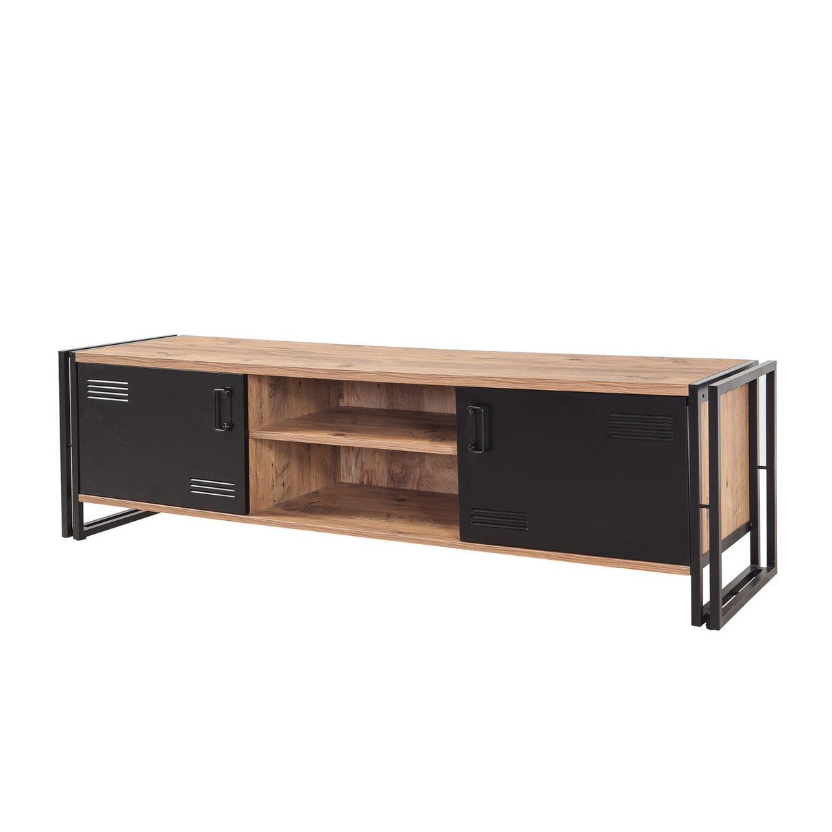 TV Furniture Cosmo Atlantic Pine Black Melamine 180x50x45 cm