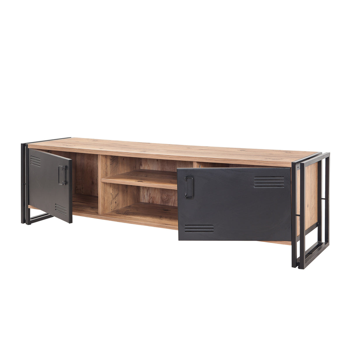 TV Furniture Cosmo Atlantic Pine Black Melamine 180x50x45 cm