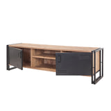 TV Furniture Cosmo Atlantic Pine Black Melamine 180x50x45 cm