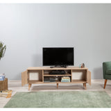 TV Furniture Truva Sonoma Oak Striped Melamine 140x50x40 cm