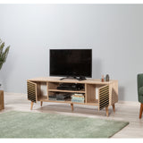 TV Furniture Truva Sonoma Oak Striped Melamine 140x50x40 cm