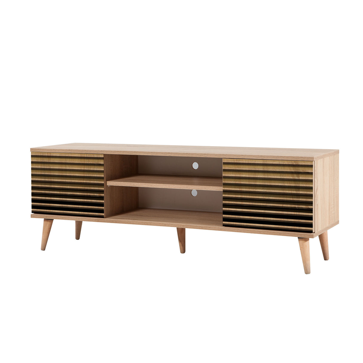 TV Furniture Truva Sonoma Oak Striped Melamine 140x50x40 cm