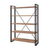 Bookcase Cosmo Atlantic Pine Black Melamine 130x180x35 cm