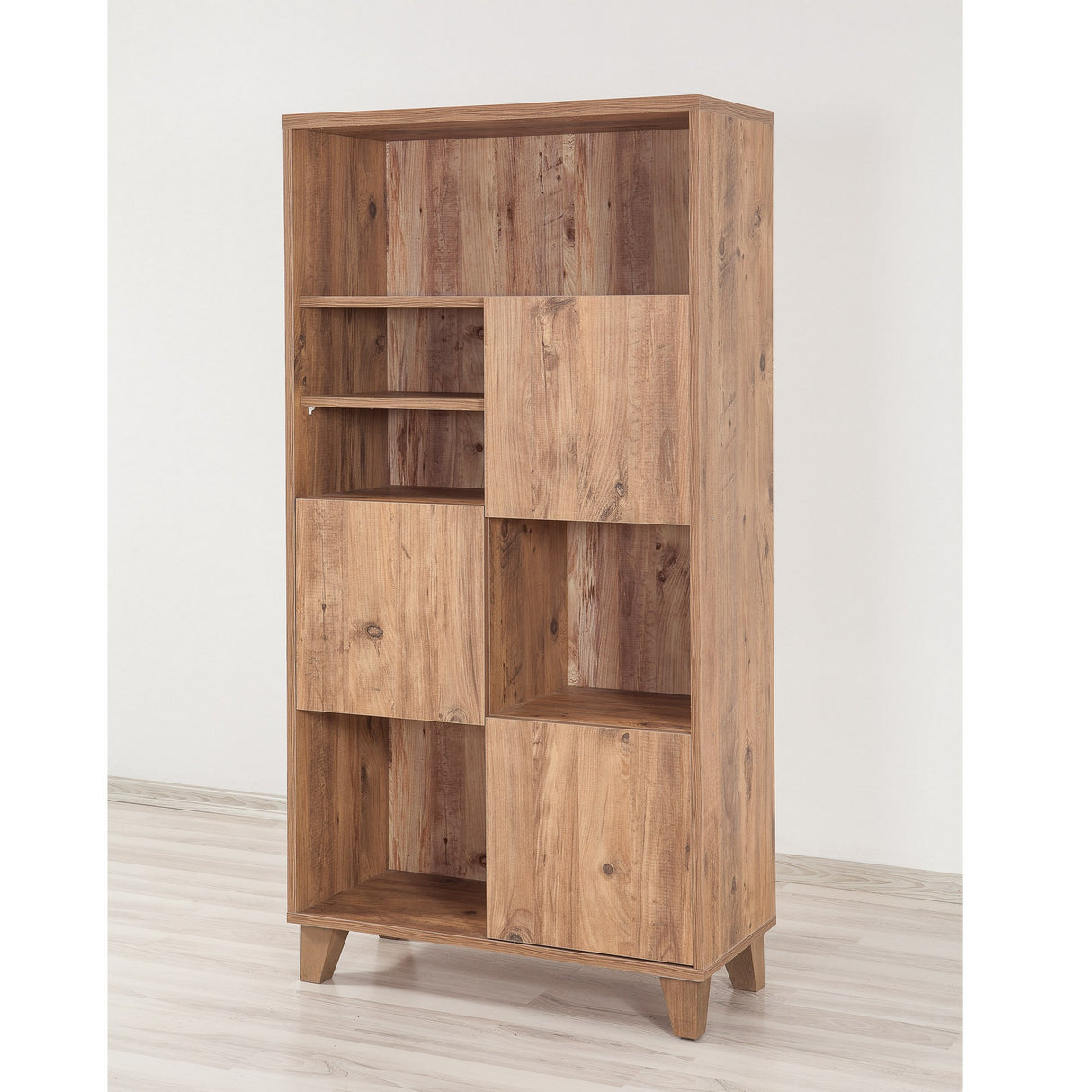 Bookcase Marina Flora Atlantic Pine Melamine 80x155x36 cm