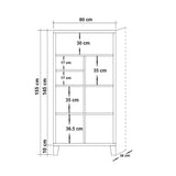 Bookcase Marina Flora Atlantic Pine Melamine 80x155x36 cm