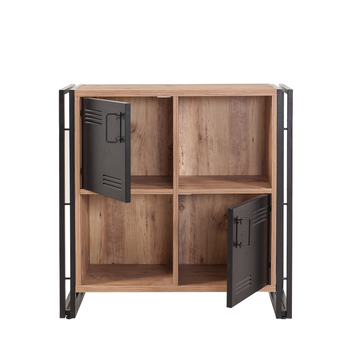 Bookcase Cosmo Atlantic Pine Black Melamine 89x89x35 cm