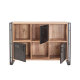 Bookcase Cosmo Atlantic Pine Black Melamine 126x89x35 cm